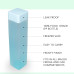 6 Plastic Food Grade Fridge Square Water Bottle